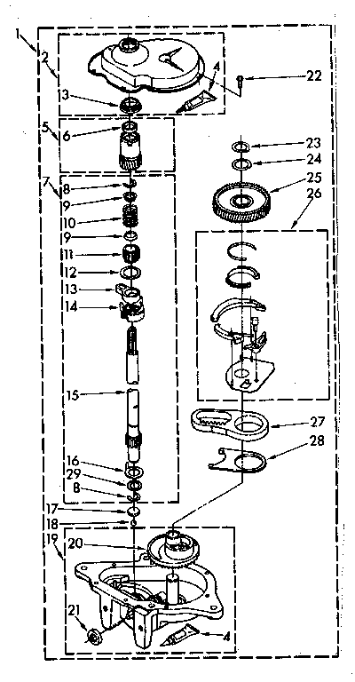 Kenmore 11082681720 gearcase parts diagram