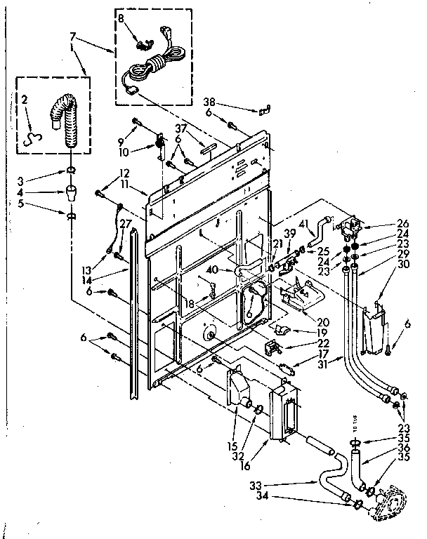 Kenmore 11082682120 rear panel parts diagram