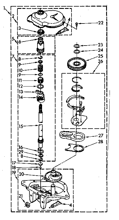 Kenmore 11082682120 gearcase parts diagram