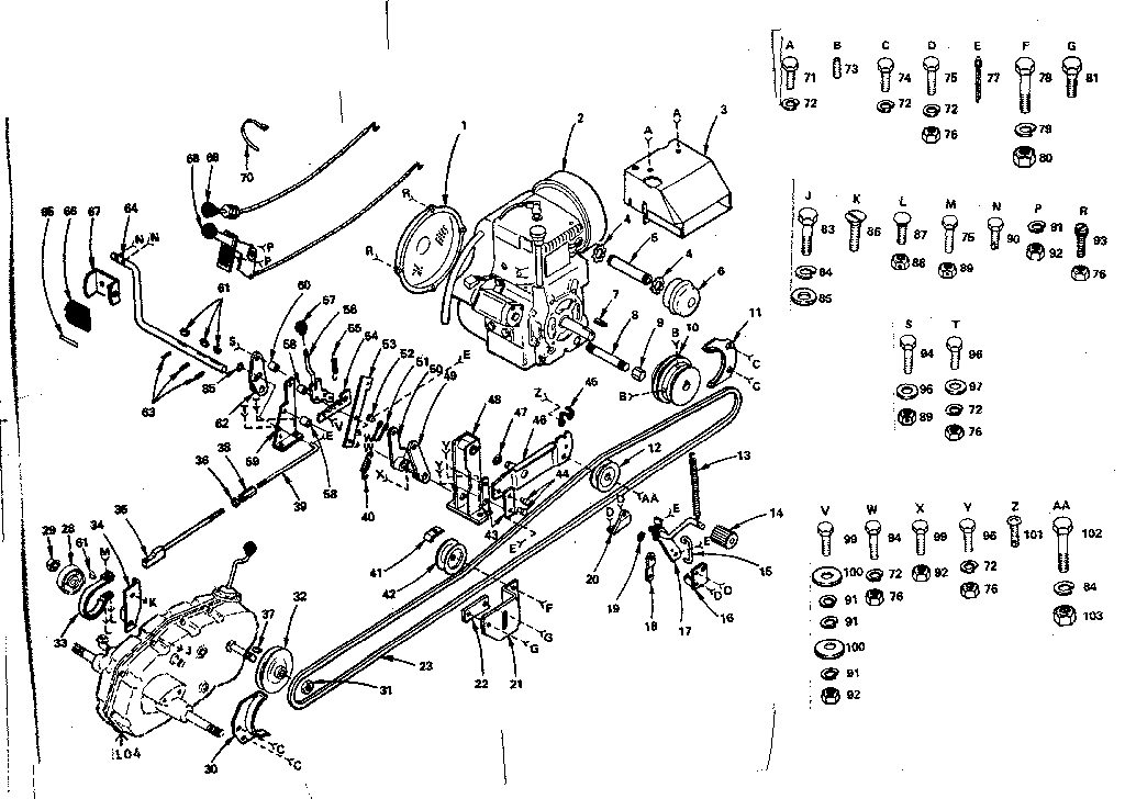 Craftsman 91725150 clutch-brake and drive diagram