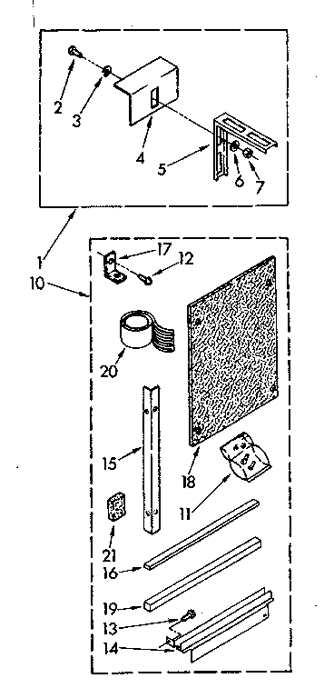 Kenmore 1068760581 accessory kit parts diagram