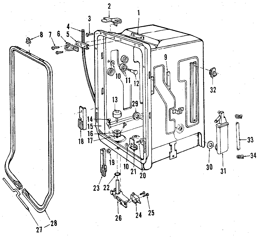 Kenmore 5871448580 tub diagram