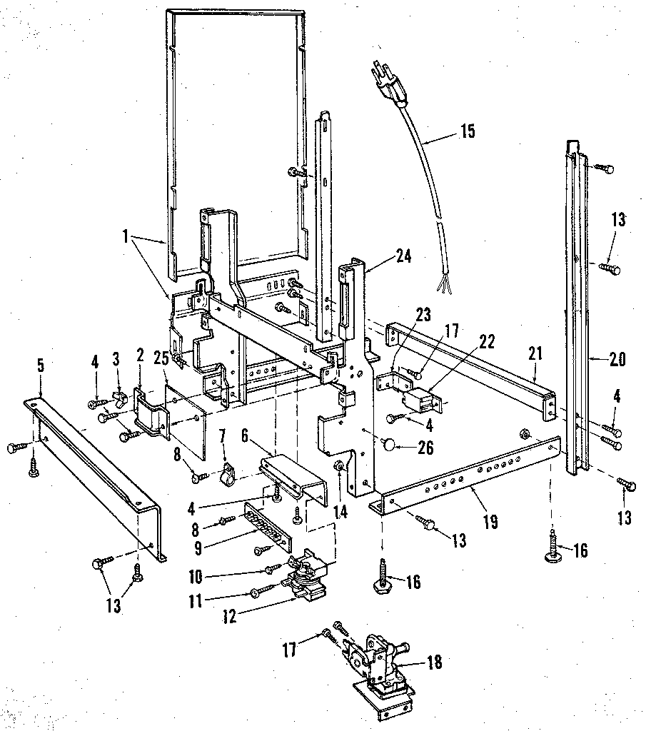 Kenmore 5871448580 frame diagram