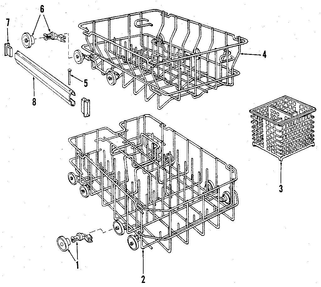 Kenmore 5871448580 rack diagram