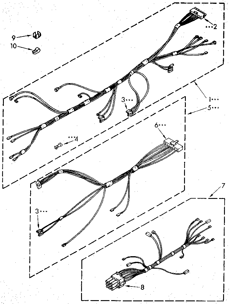 Kenmore 6654438990 wiring harness diagram