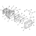 Kenmore 2784238894 upper oven door section diagram