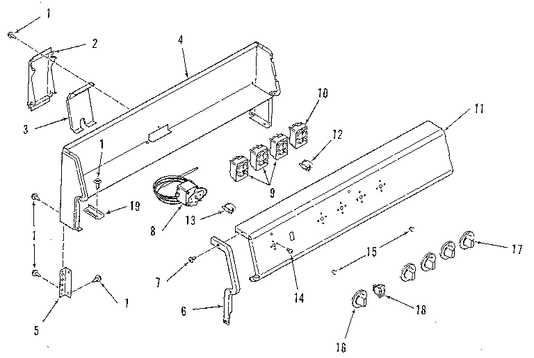 Kenmore 9116248810 backguard section diagram