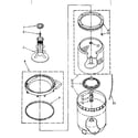 Kenmore 11081863300 agitator, basket and tub parts diagram