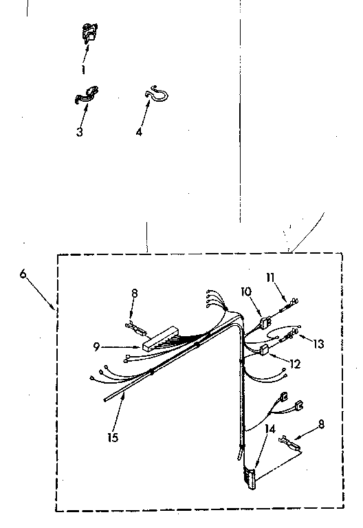 Kenmore 11081863700 wiring harness parts diagram