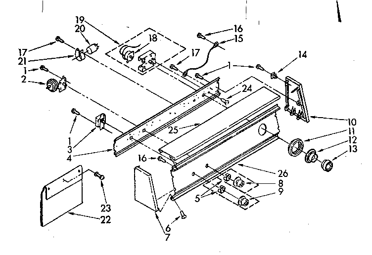 Kenmore 11081863700 console panel parts diagram