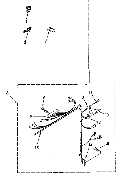 Kenmore 11081864800 wiring harness parts diagram