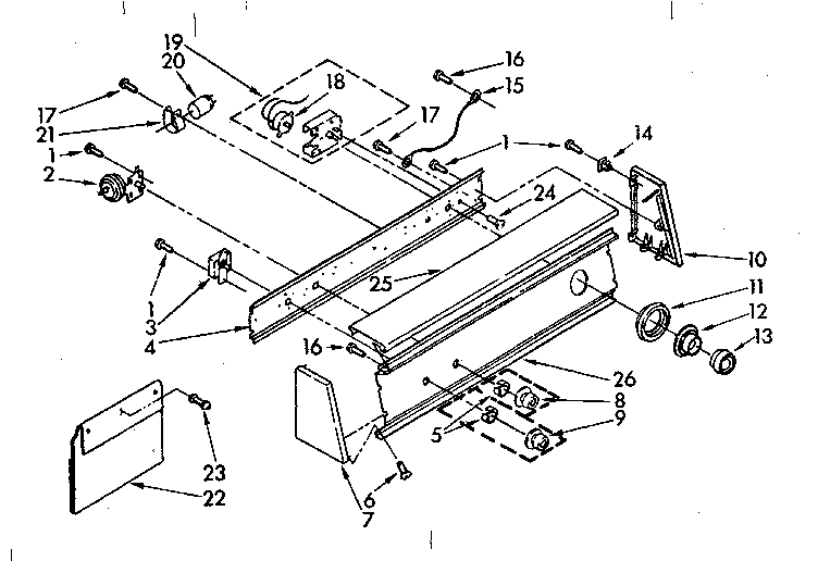Kenmore 11081864800 console panel parts diagram