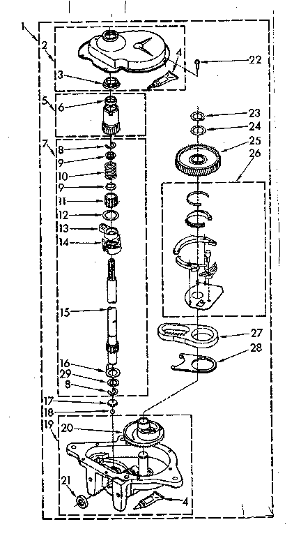 Kenmore 11081864800 gearcase parts diagram