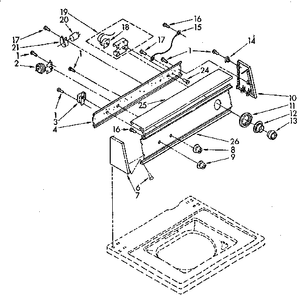 Kenmore 11082673320 console panel parts diagram