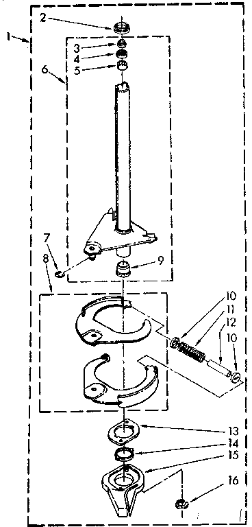 Kenmore 11082673320 brake and drive tube parts diagram