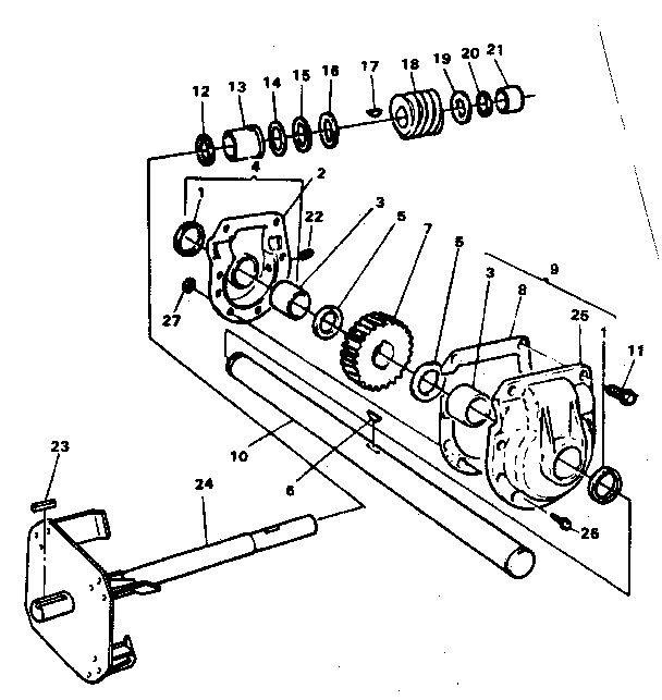 Craftsman 536886400 gear box diagram