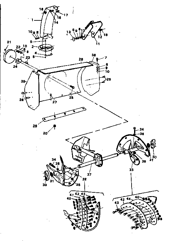 Craftsman 536886400 auger housing assembly diagram