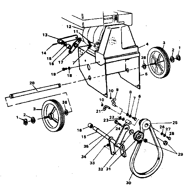 Craftsman 536886400 motor mount assembly diagram