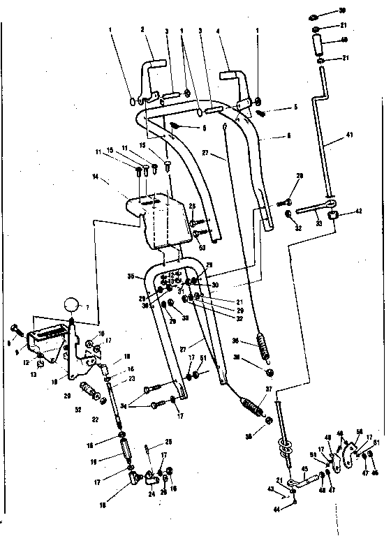 Craftsman 536886500 upper handle assembly diagram