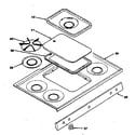 Kenmore 1197498710 cooktop section diagram