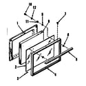 Kenmore 9117188810 oven door section diagram