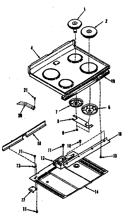 Kenmore 9119368810 main section diagram
