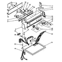 Kenmore 11086683610 top and console parts diagram