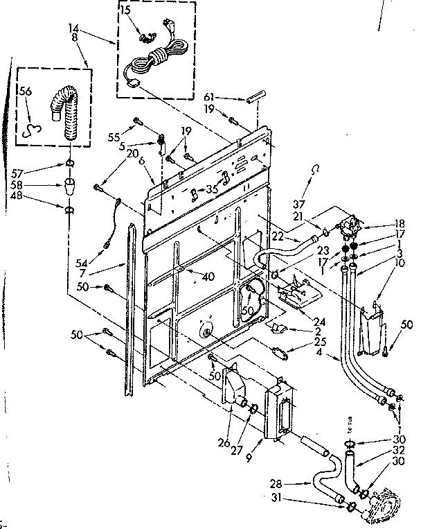 Kenmore 11082407820 rear panel parts diagram
