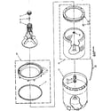 Kenmore 11082407820 agitator, basket and tub parts diagram