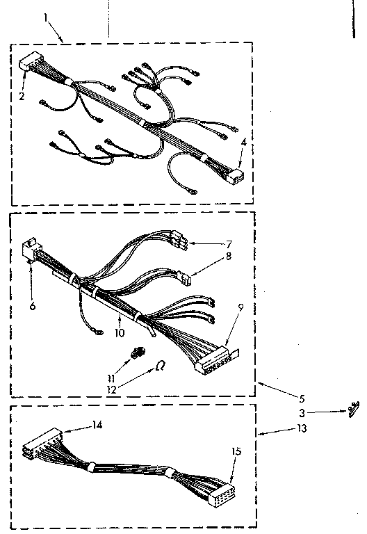 Kenmore 11082407820 wiring harness parts diagram