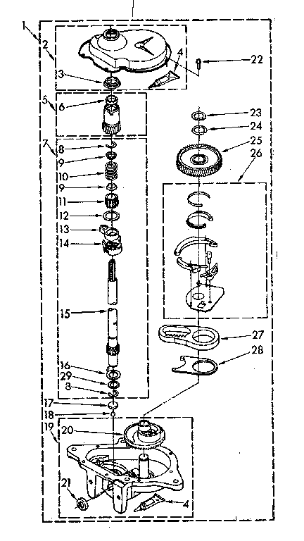 Kenmore 11082407820 gearcase parts diagram