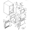 Kenmore 198887482 cabinet, liner and door parts diagram