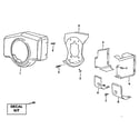 Briggs & Stratton 422400 TO 422499 (0758-01 - 0758-01 muffler, air guide and housing group diagram