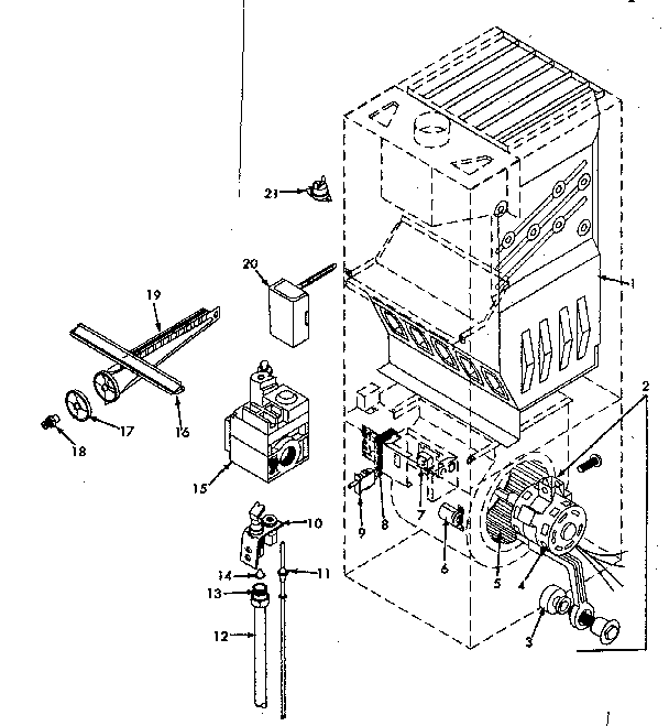 ICP NUGG175DK02 functional replacement parts diagram