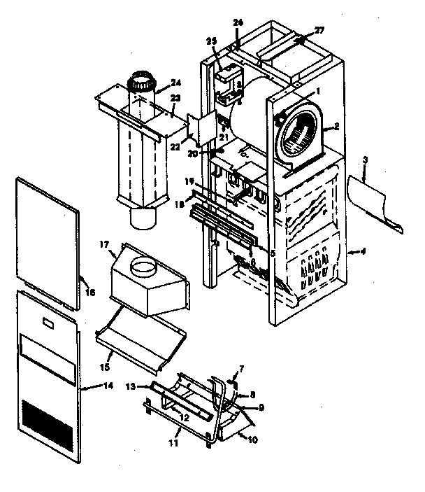 ICP NDGIP75DF02 non-functional replacement parts diagram