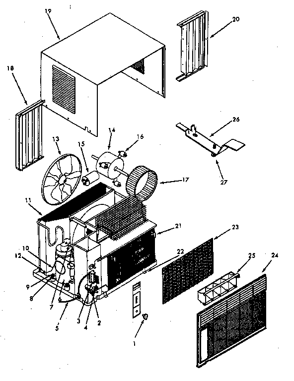 Climette/Keeprite/Zoneaire KAF11D1A unit parts diagram