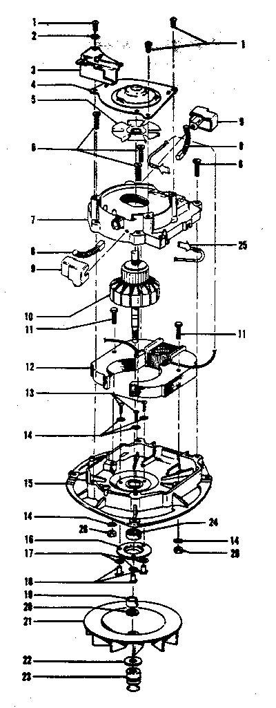 Hoover U4521 motor diagram