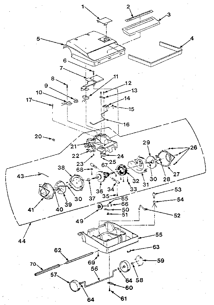Kenmore 1753790280 nozzle and motor assembly diagram