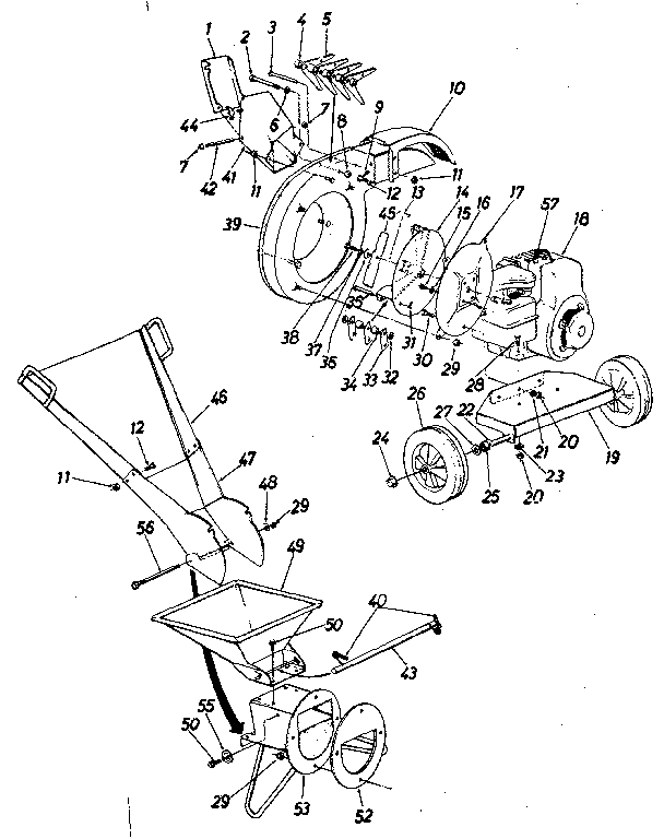 Craftsman 247796890 chipper-shredder diagram