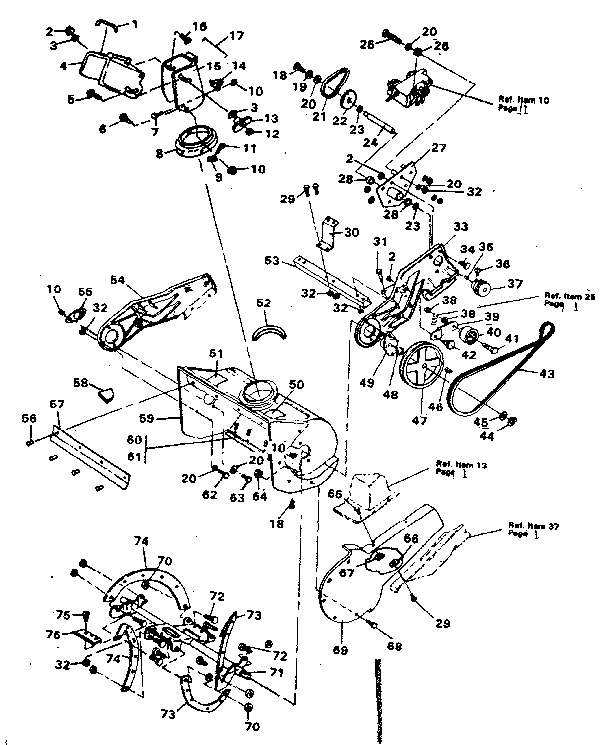 Craftsman 536883200 auger housing assembly diagram