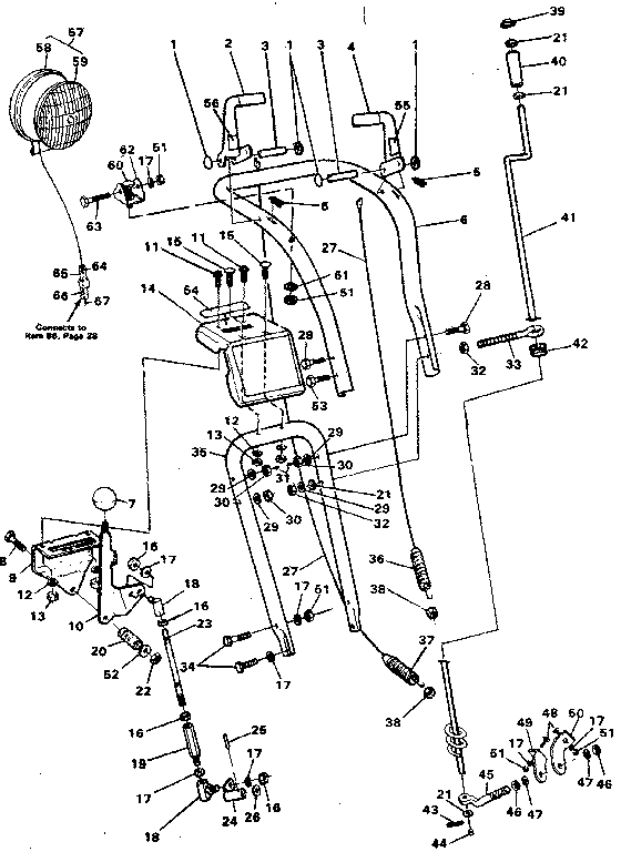 Craftsman 536884900 upper handle assembly diagram