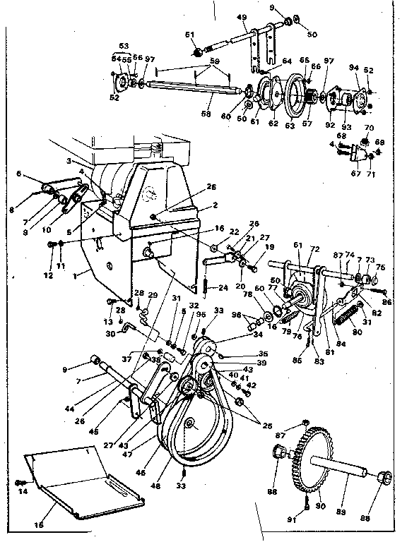 Craftsman 536884900 motor mount assembly diagram
