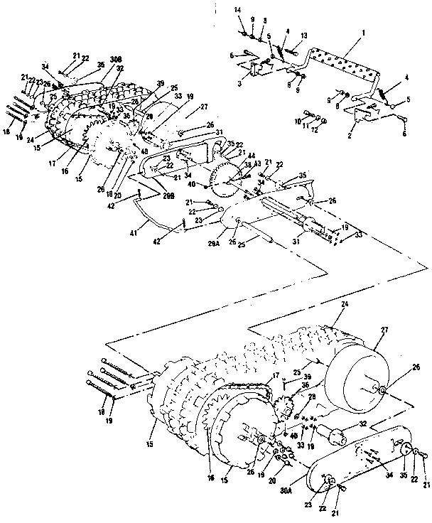 Craftsman 536884900 track assembly diagram