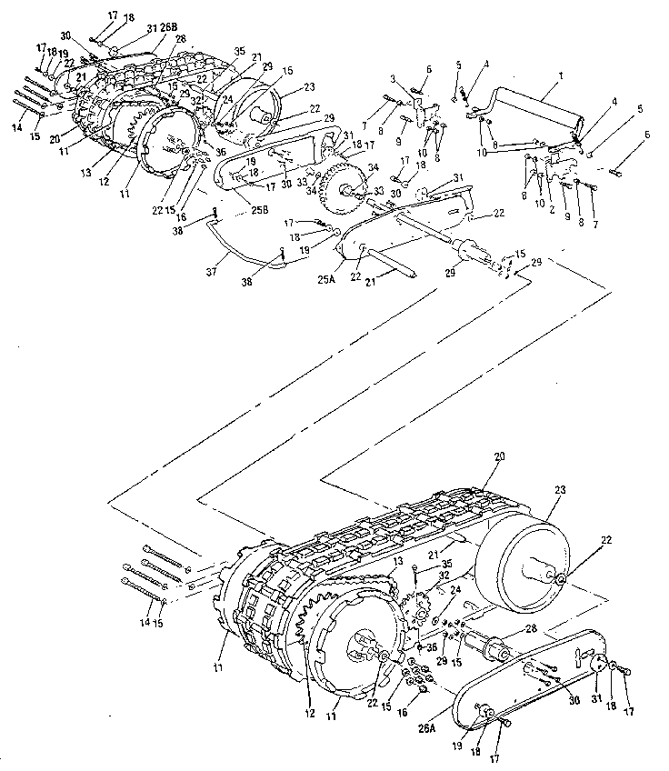 Craftsman 536885000 track assembly diagram