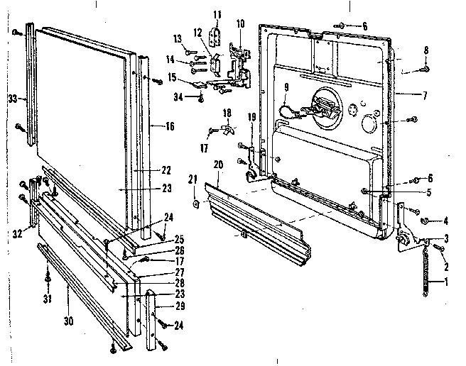 Kenmore 5871406085 door details diagram