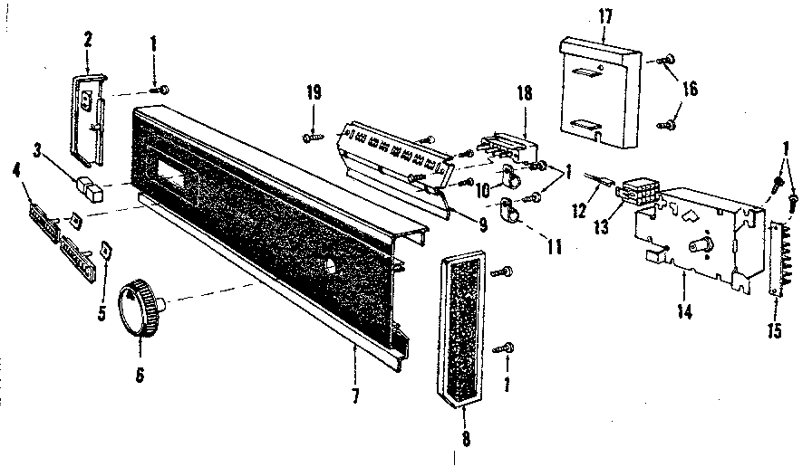 Kenmore 5871406085 console panel details diagram