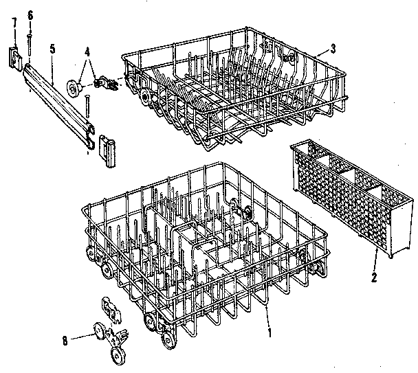 Kenmore 5871406085 rack details diagram