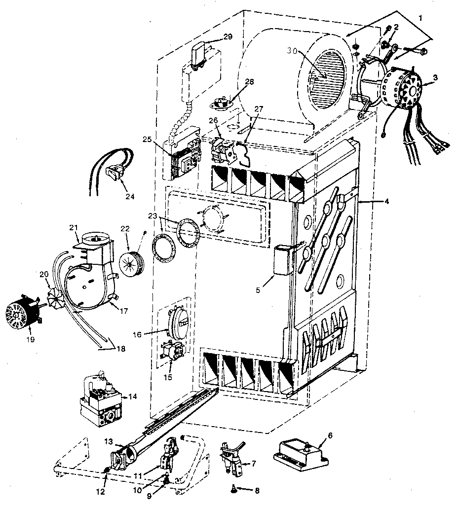 ICP NDGE075NF02 functional replacement parts diagram