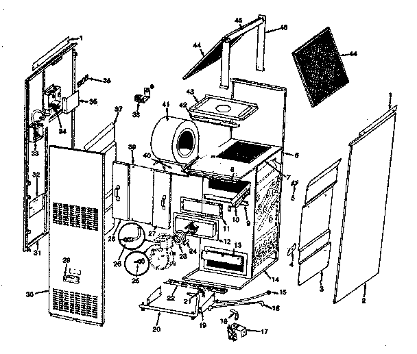 ICP NDGE075NF02 non-functional replacement parts diagram