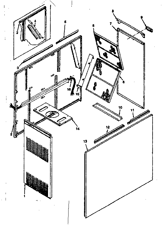 Kenmore 867741443 non-functional replacement parts diagram
